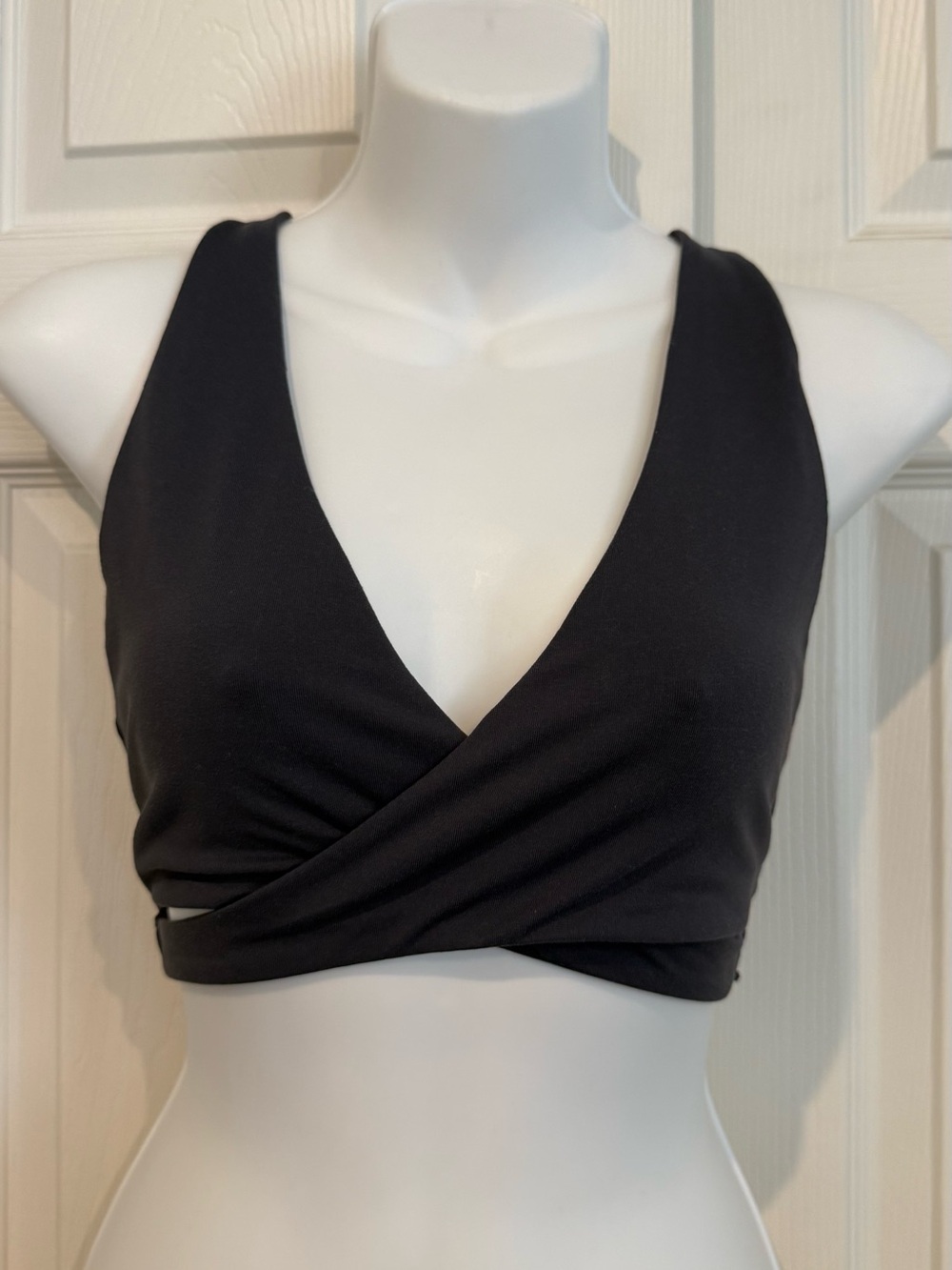 Fabletics Charcoal Wrap Sports Bra